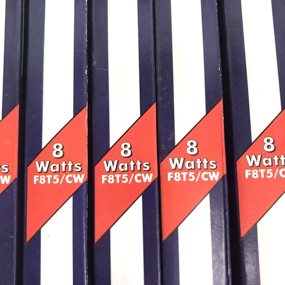 Lot (6) Satco S1904 F8T5/CW 2 Pin 8W T5 5000 Hr Cool White Fluorescent 12" Tube - Picture 4 of 7